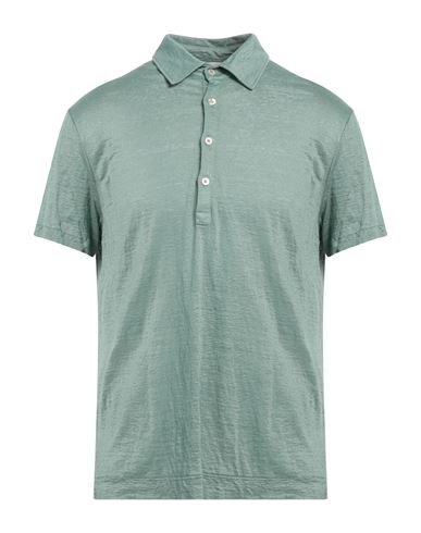 Boglioli Man Polo Shirt Light Green Size L Linen