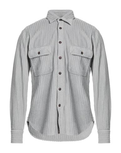 Tintoria Mattei 954 Man Shirt Light Grey Size 15 Cotton
