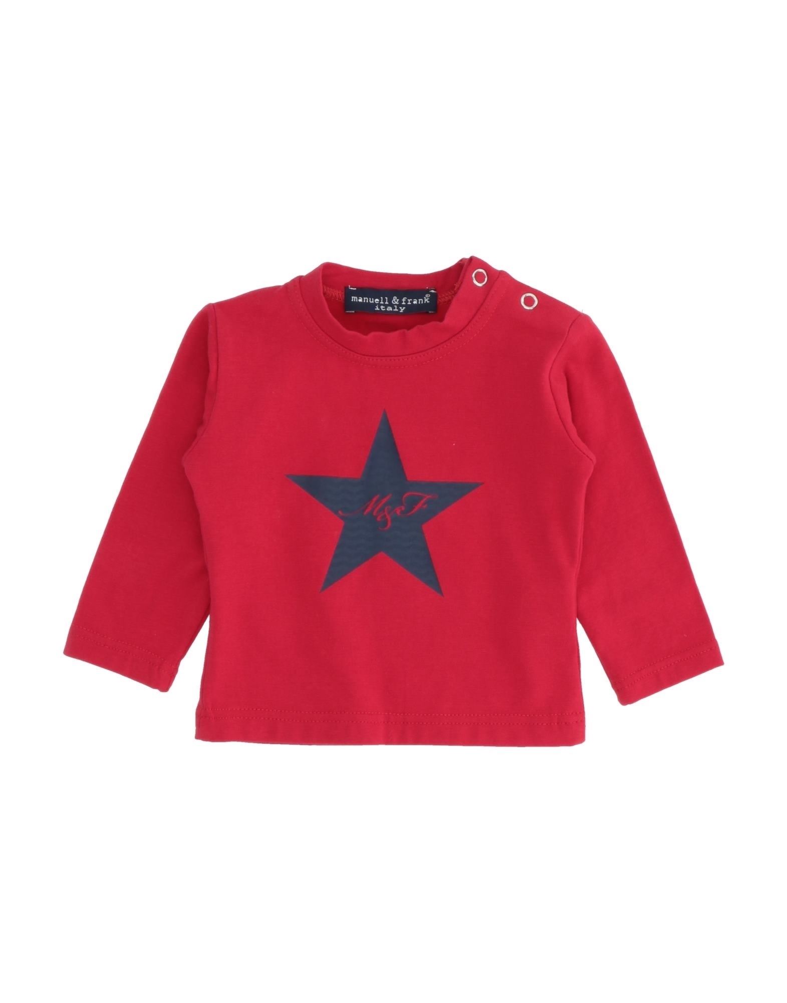 Manuell & Frank Kids'  Newborn Boy T-shirt Red Size 0 Cotton, Elastane