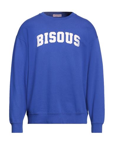 Bisous Man Sweatshirt Blue Size Xl Cotton