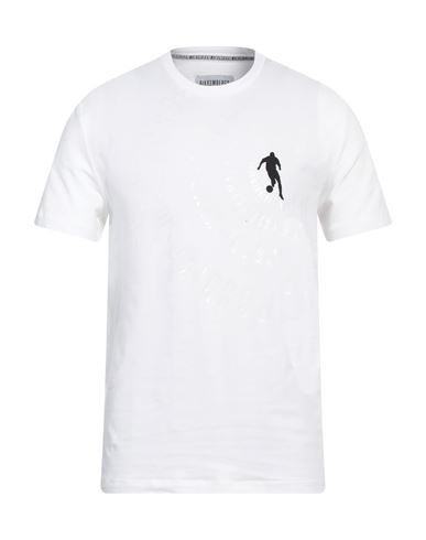 Bikkembergs Man T-shirt White Size Xl Cotton, Elastane