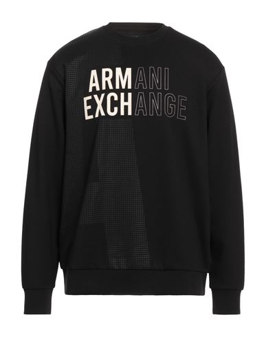 Armani Exchange Man Sweatshirt Black Size S Polyester, Viscose, Elastane, Cotton