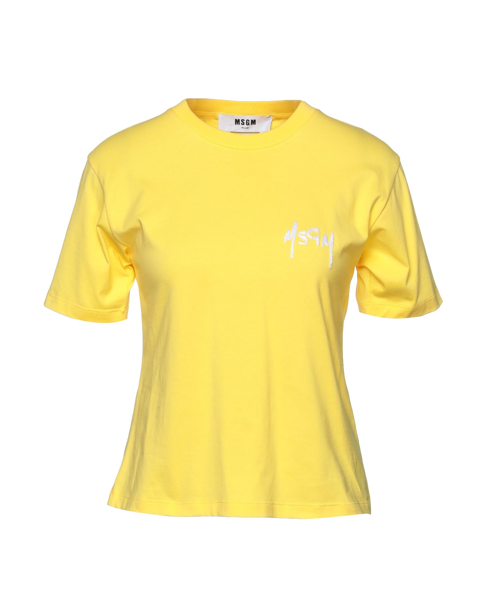 Msgm T-shirts In Yellow