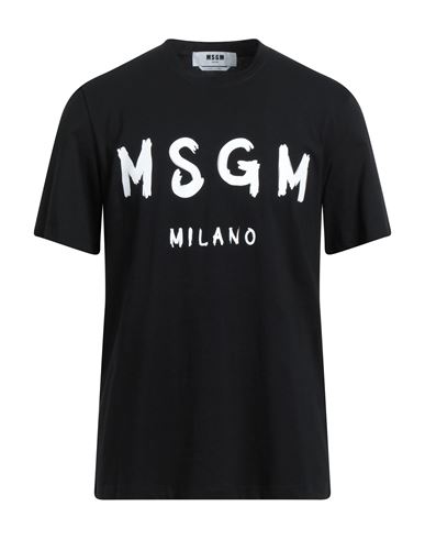 Msgm Logo T-shirt In Black