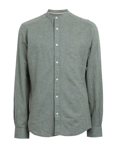 Only & Sons Man Shirt Military Green Size M Cotton, Linen