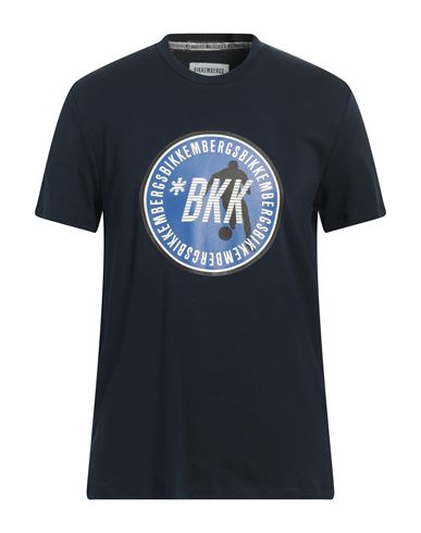 Bikkembergs Man T-shirt Midnight Blue Size S Cotton, Elastane