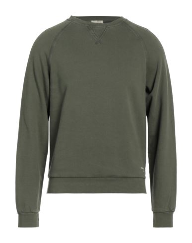 Brooksfield Man Sweatshirt Military Green Size Xl Cotton