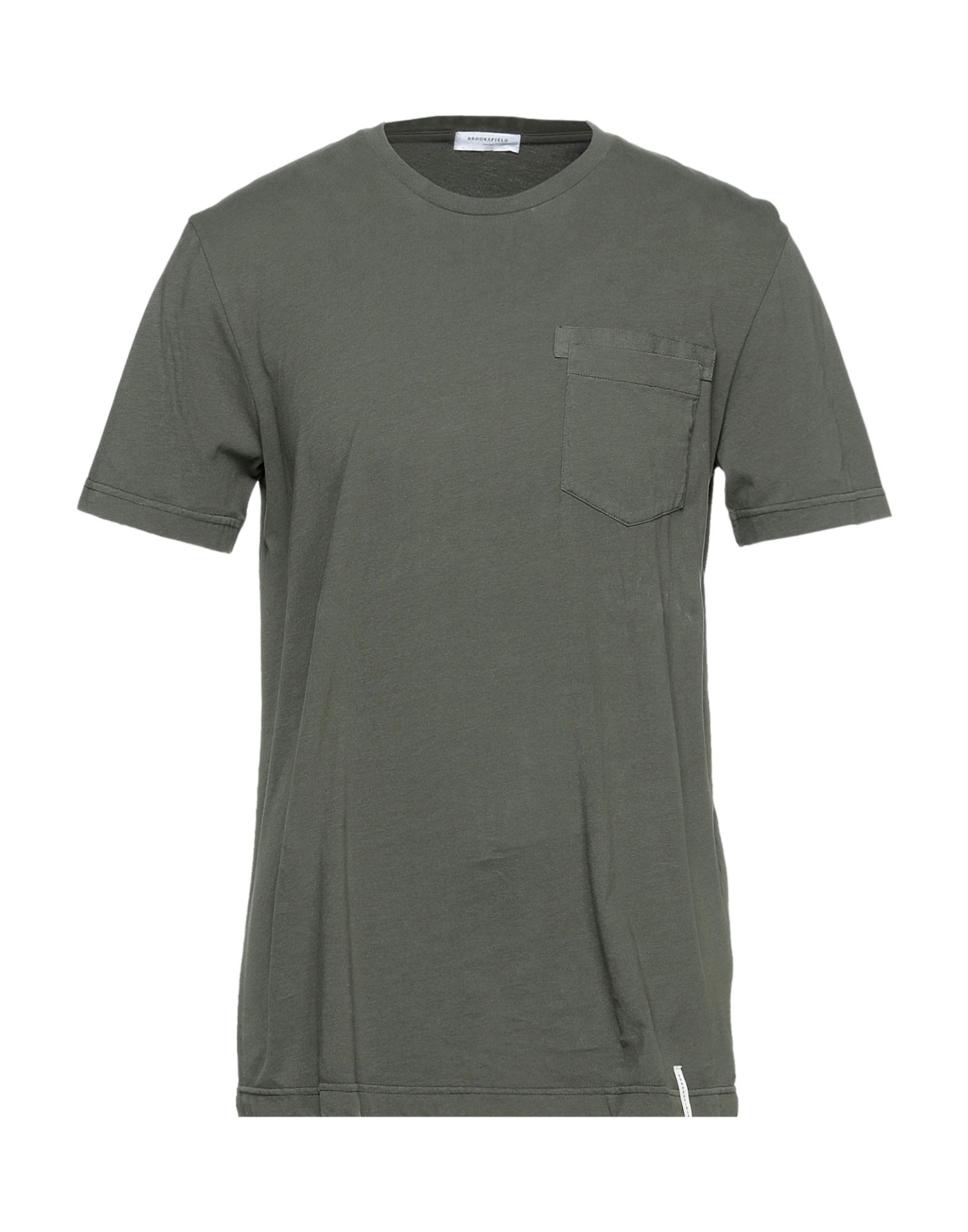 Brooksfield T-shirts In Military Green