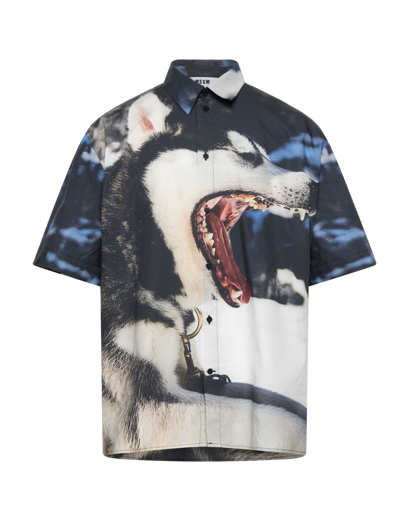 Msgm Shirts In Dark Blue
