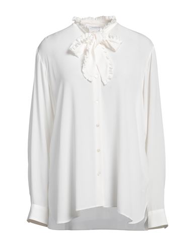 Rosso35 Woman Shirt White Size 14 Acetate, Silk