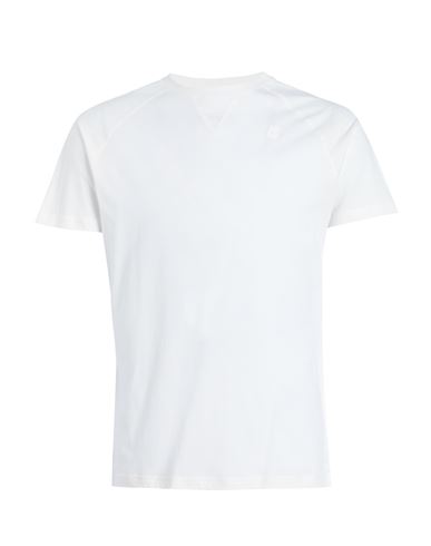 Shop K-way Man T-shirt Ivory Size Xl Cotton In White