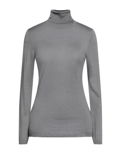 Snobby Sheep Woman Turtleneck Lead Size 4 Silk, Cashmere In Grey