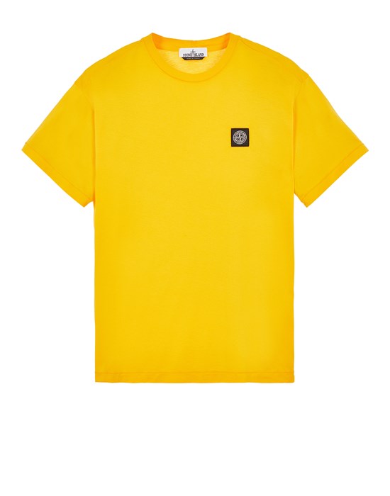 Sold out - STONE ISLAND 24113 반소매 티셔츠 남성 옐로우