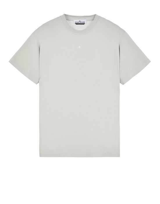 Sold out - STONE ISLAND 208G3 STONE ISLAND STELLINA Short sleeve t-shirt Man Pearl Gray