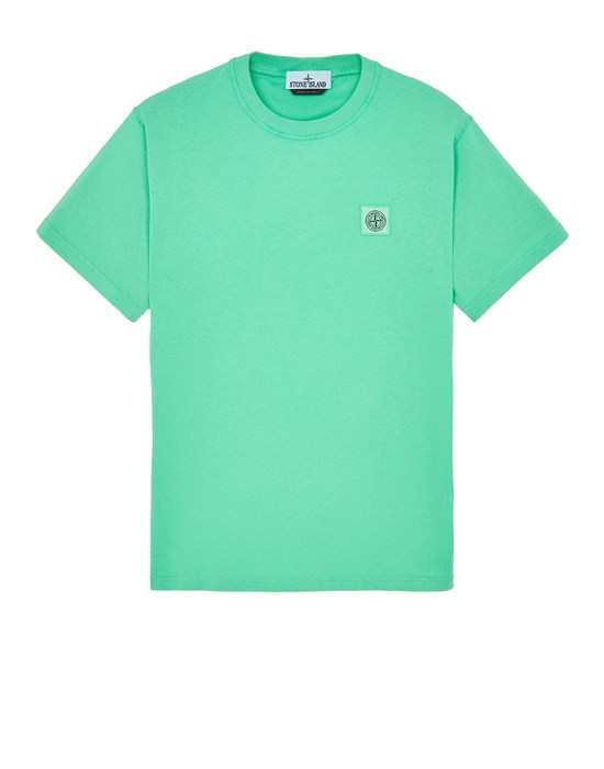  STONE ISLAND 23742 'FISSATO' TREATMENT 短袖 T 恤 男士 浅绿色