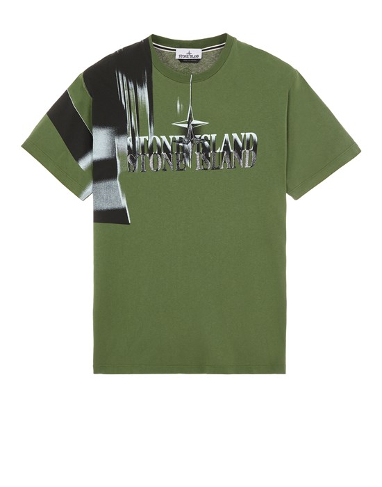 Sold out - STONE ISLAND 2NS87 MOTION SATURATION ONE' T-Shirt Herr Olivgrün