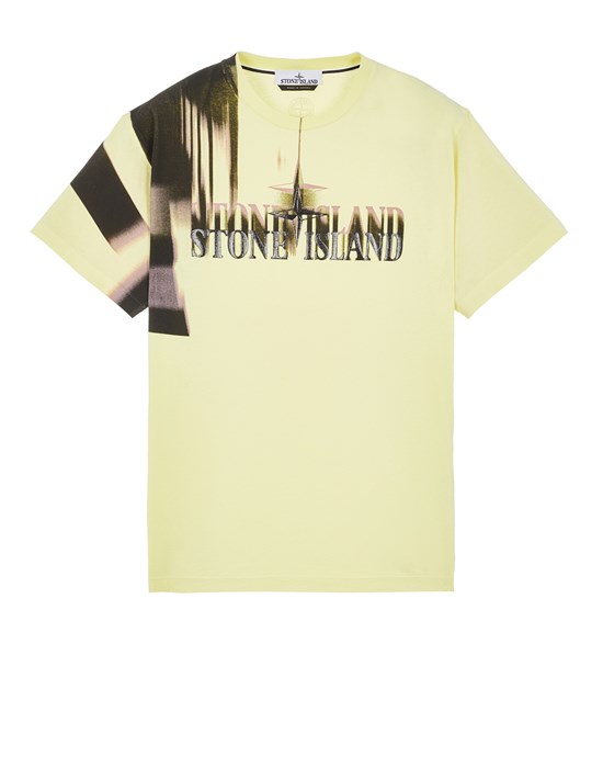  STONE ISLAND 2NS87 MOTION SATURATION ONE' Short sleeve t-shirt Man Lemon