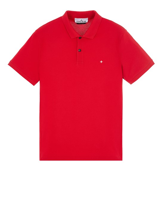 Sold out - STONE ISLAND 213G1 STONE ISLAND STELLINA  Polo Herr Rot