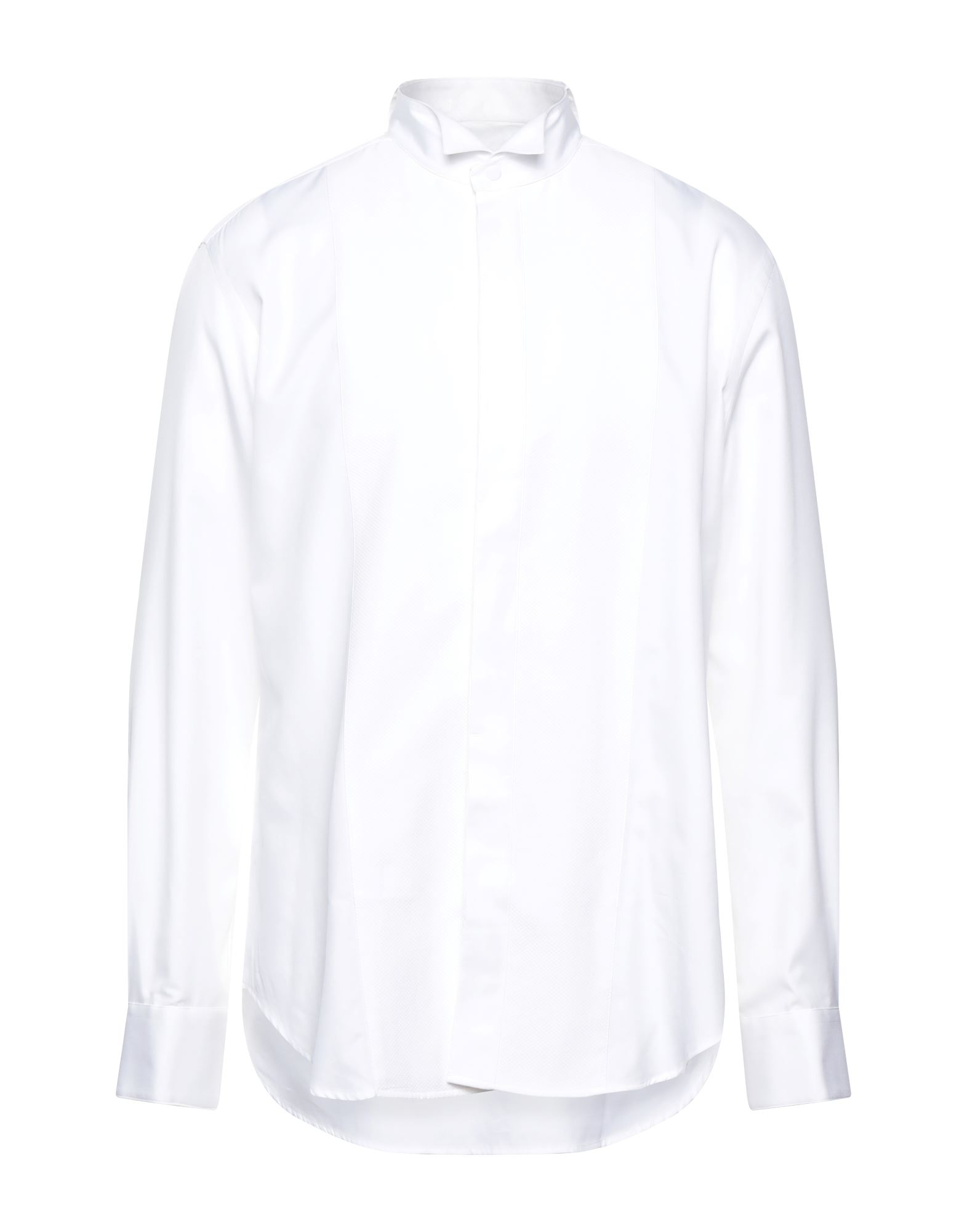 《セール開催中》ARMANI COLLEZIONI メンズ シャツ ホワイト 37 コットン 85% / シルク 15%