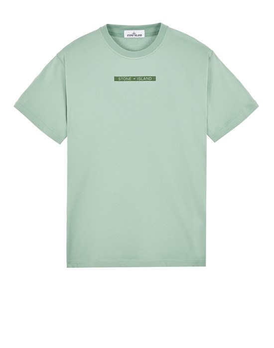 Short sleeve t-shirt Man 20436 ORGANIC COTTON/POLYESTER SEAQUAL® YARN JERSEY_'MICROGRAPHIC' PRINT Front STONE ISLAND
