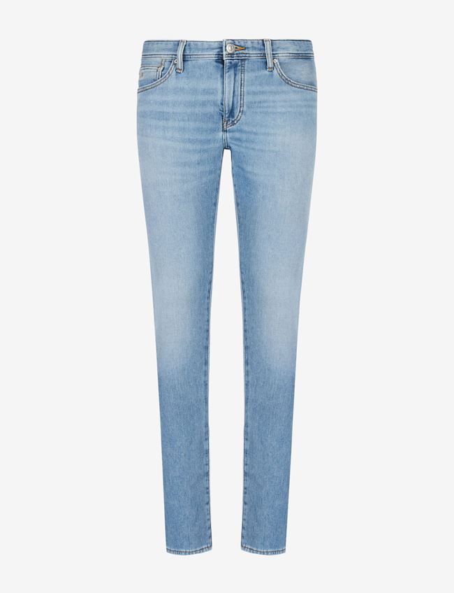 Armani Exchange Jeans Skinny Blu Cotone, Poliestere, Elastan