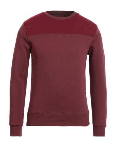 Three Stroke Man Sweatshirt Garnet Size S Cotton, Polyester In Red
