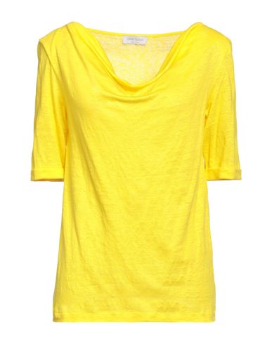 Gran Sasso Woman T-shirt Yellow Size 6 Linen