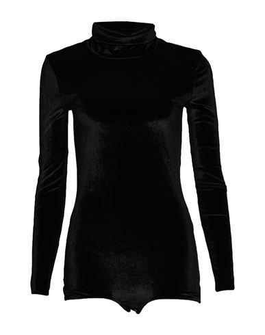 Jijil Woman T-shirt Black Size 2 Polyester, Eco Polyester
