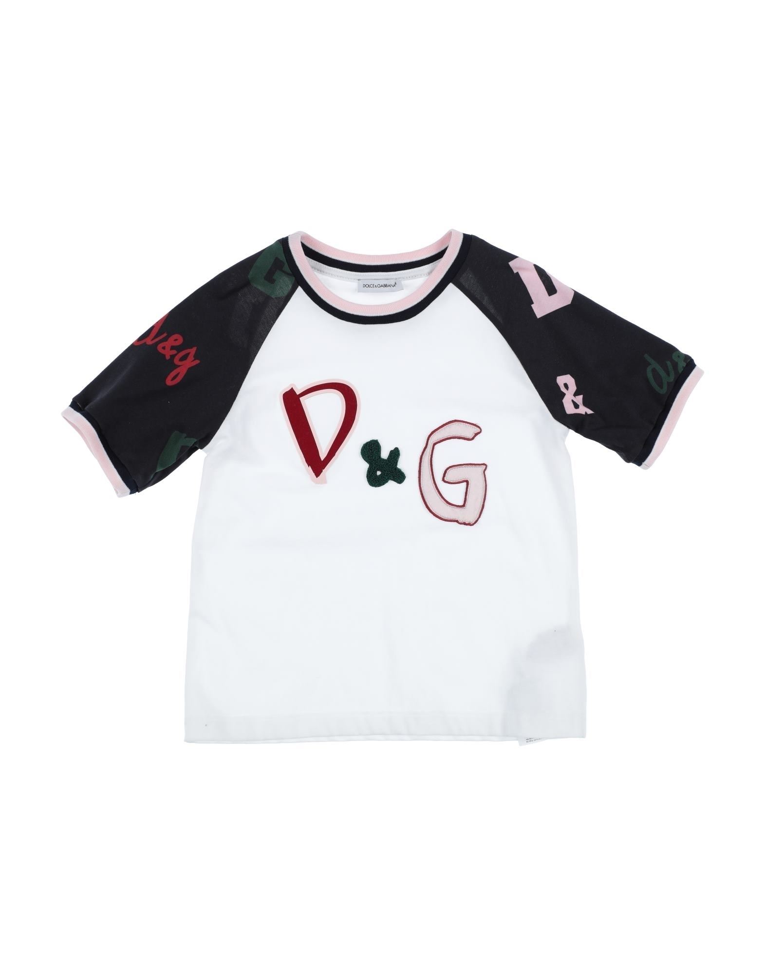 Dolce & Gabbana Kids'  Toddler Girl T-shirt Black Size 4 Cotton, Polyester, Pvc - Polyvinyl Chloride, Polyu