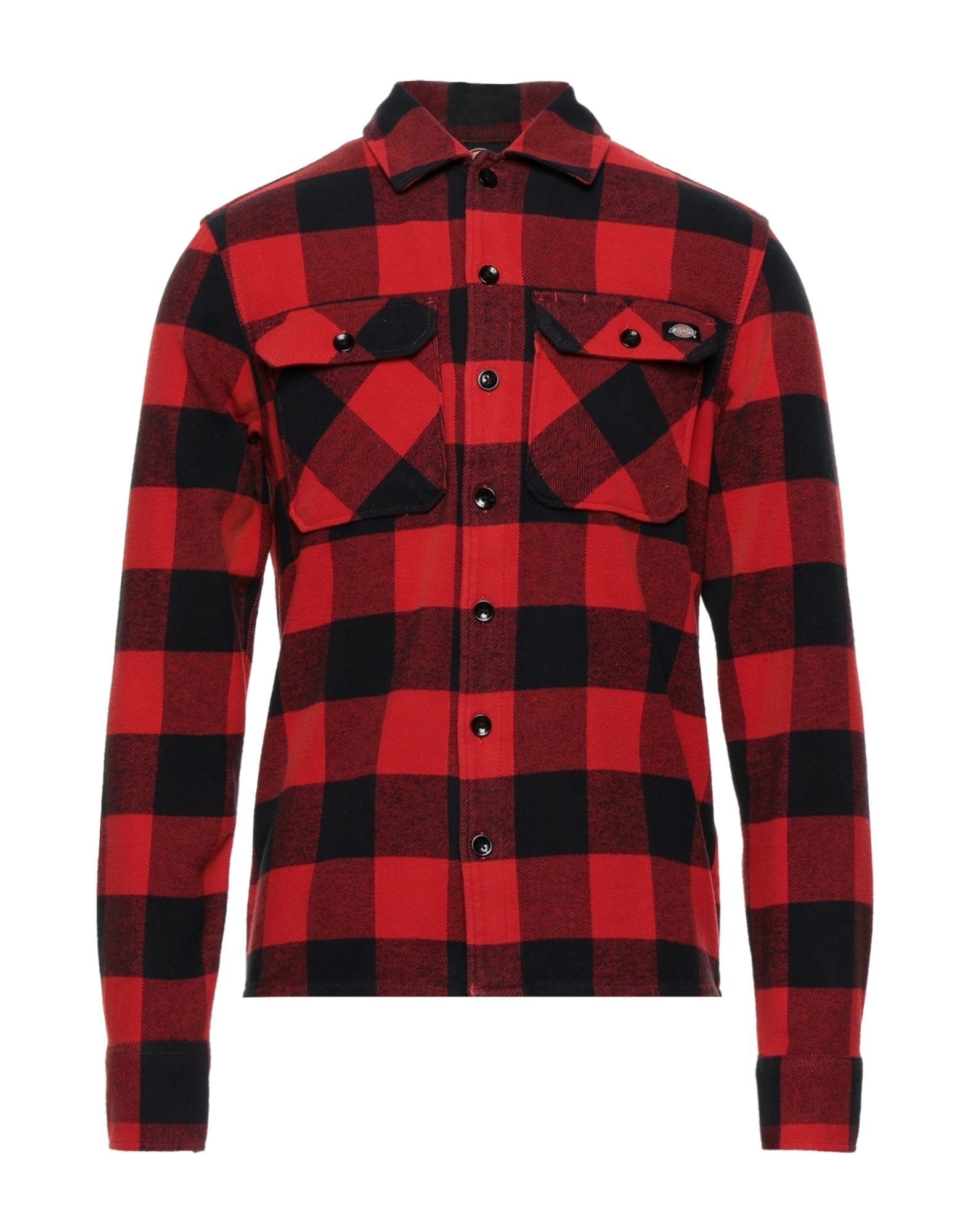 Dickies Red And Black Cotton Check Shirt In Red