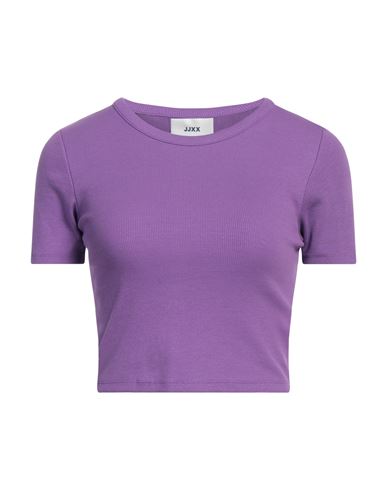 Jjxx By Jack & Jones Woman T-shirt Mauve Size M Cotton, Elastane In Purple