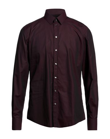 Dolce & Gabbana Man Shirt Burgundy Size 16 ½ Cotton In Red
