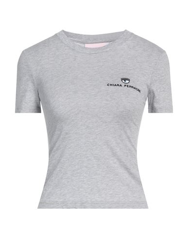 Chiara Ferragni Woman T-shirt Grey Size M Cotton