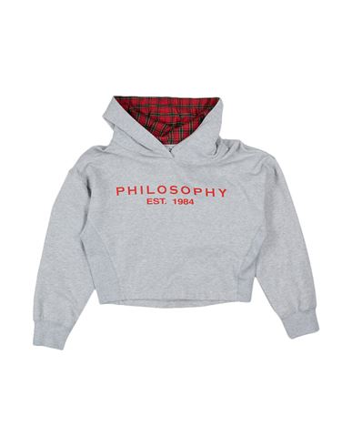 Philosophy Di Lorenzo Serafini Babies'  Toddler Girl Sweatshirt Grey Size 4 Cotton, Elastane
