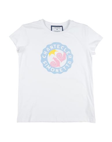Simonetta Toddler Girl T-shirt White Size 4 Cotton, Elastane In White
