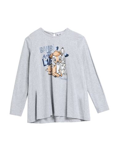 Monnalisa Babies'  Toddler Girl T-shirt Light Grey Size 4 Cotton