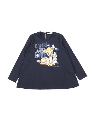Monnalisa Toddler Girl T-shirt Midnight Blue Size 7 Cotton In Blue