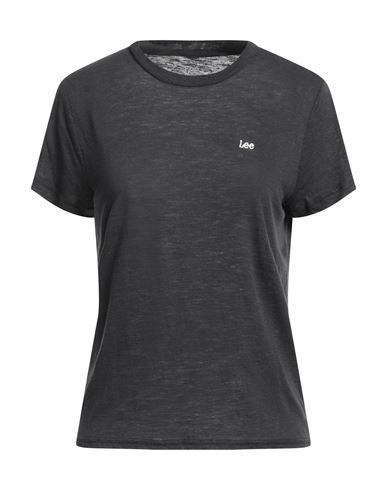 Lee Woman T-shirt Steel Grey Size L Lyocell, Linen