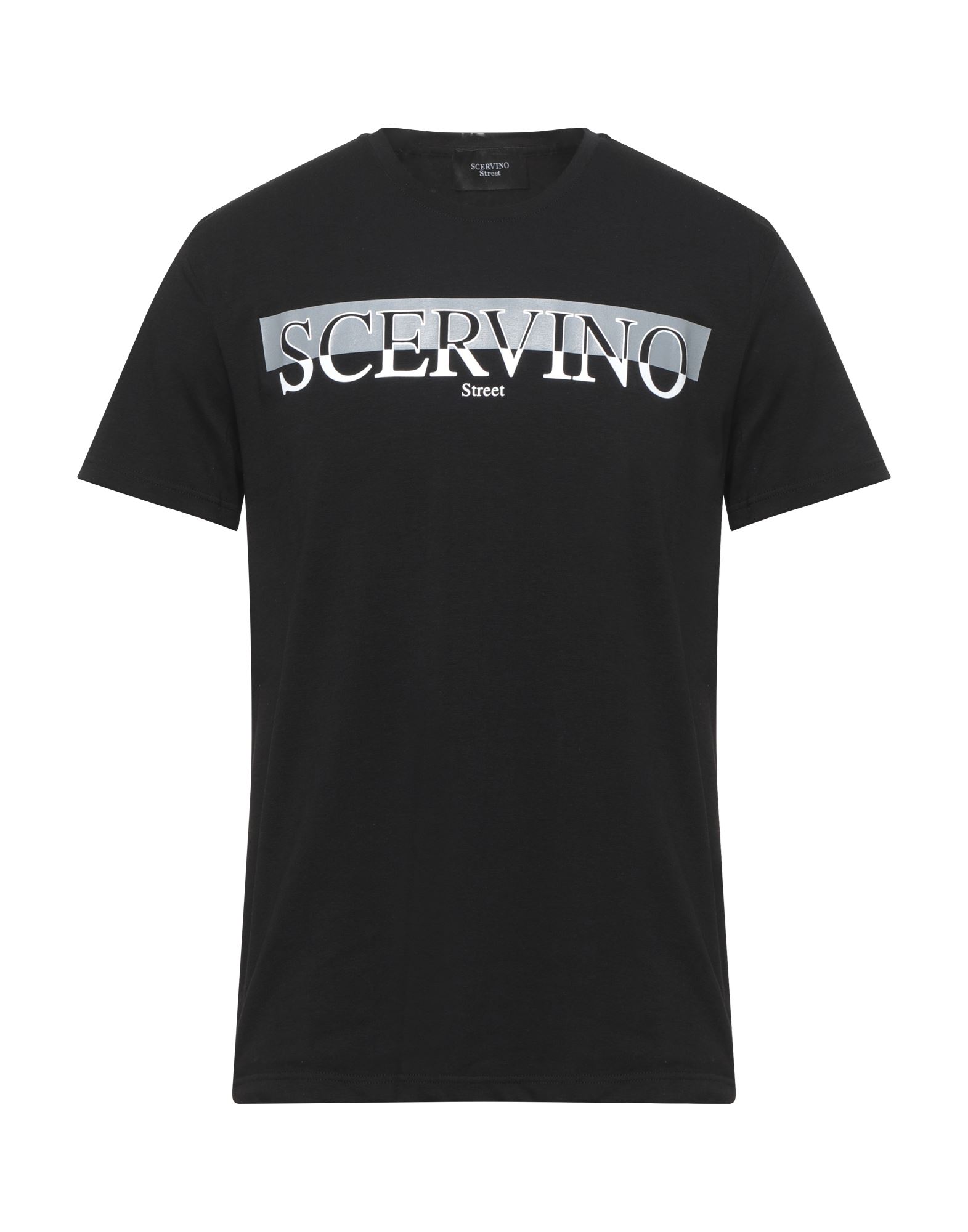 Shop Ermanno Scervino Man T-shirt Black Size Xl Cotton, Elastane