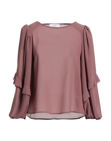 Soallure Woman Blouse Light Brown Size 6 Polyester In Beige