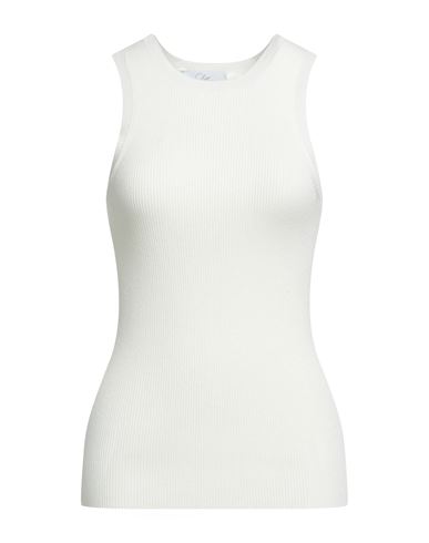 Soallure Woman Tank Top Cream Size M Viscose, Polyester In White