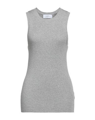 Soallure Woman Tank Top Grey Size M Viscose, Polyester