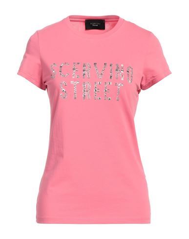Ermanno Scervino Woman T-shirt Pink Size L Cotton, Elastane