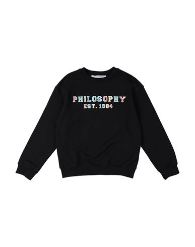 Philosophy Di Lorenzo Serafini Babies'  Toddler Girl Sweatshirt Black Size 4 Cotton, Elastane