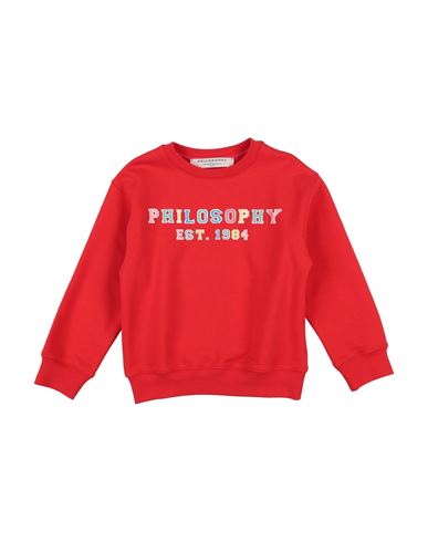 Philosophy Di Lorenzo Serafini Babies'  Toddler Girl Sweatshirt Red Size 3 Cotton, Elastane