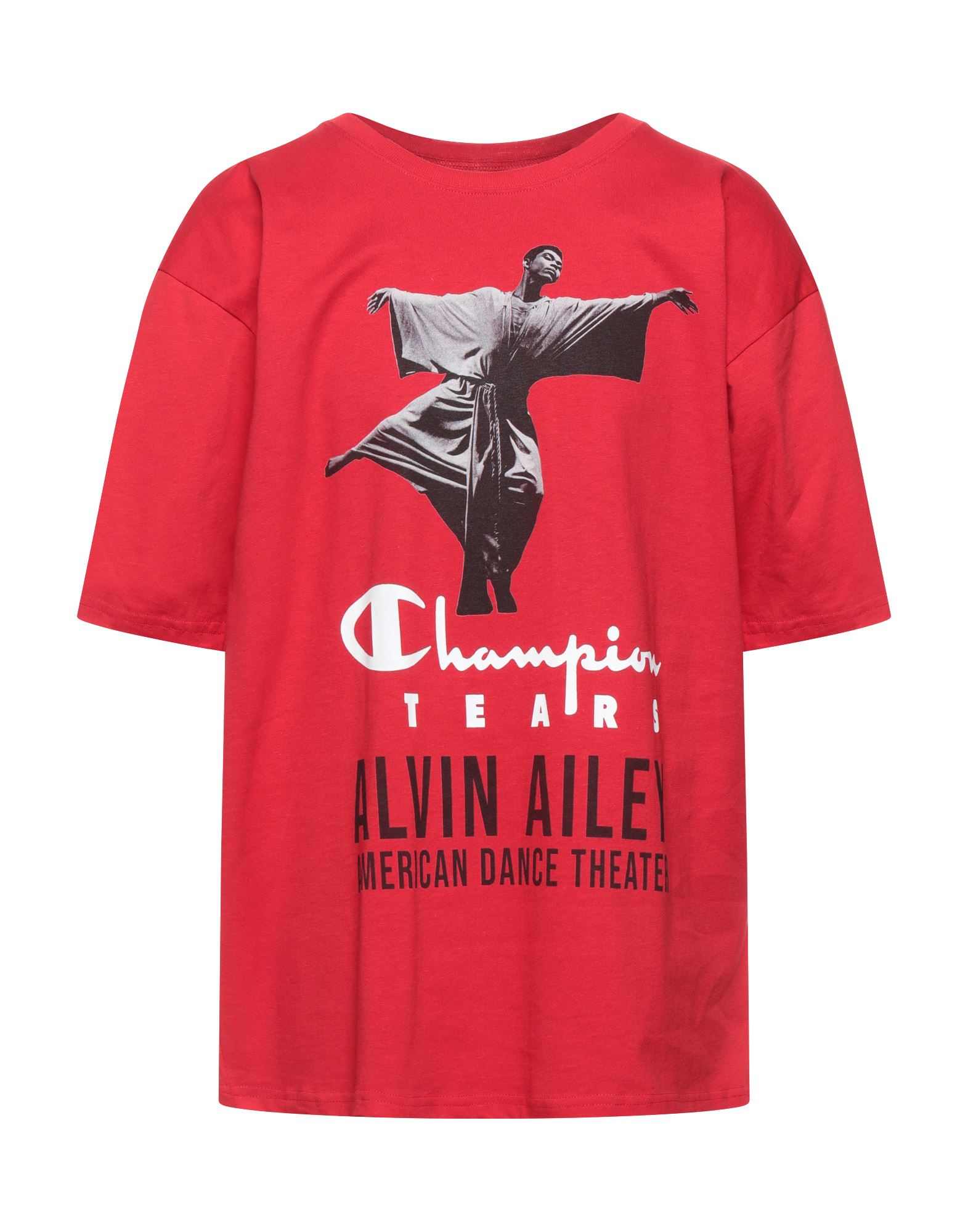 Shop Champion Tears Man T-shirt Red Size L Cotton