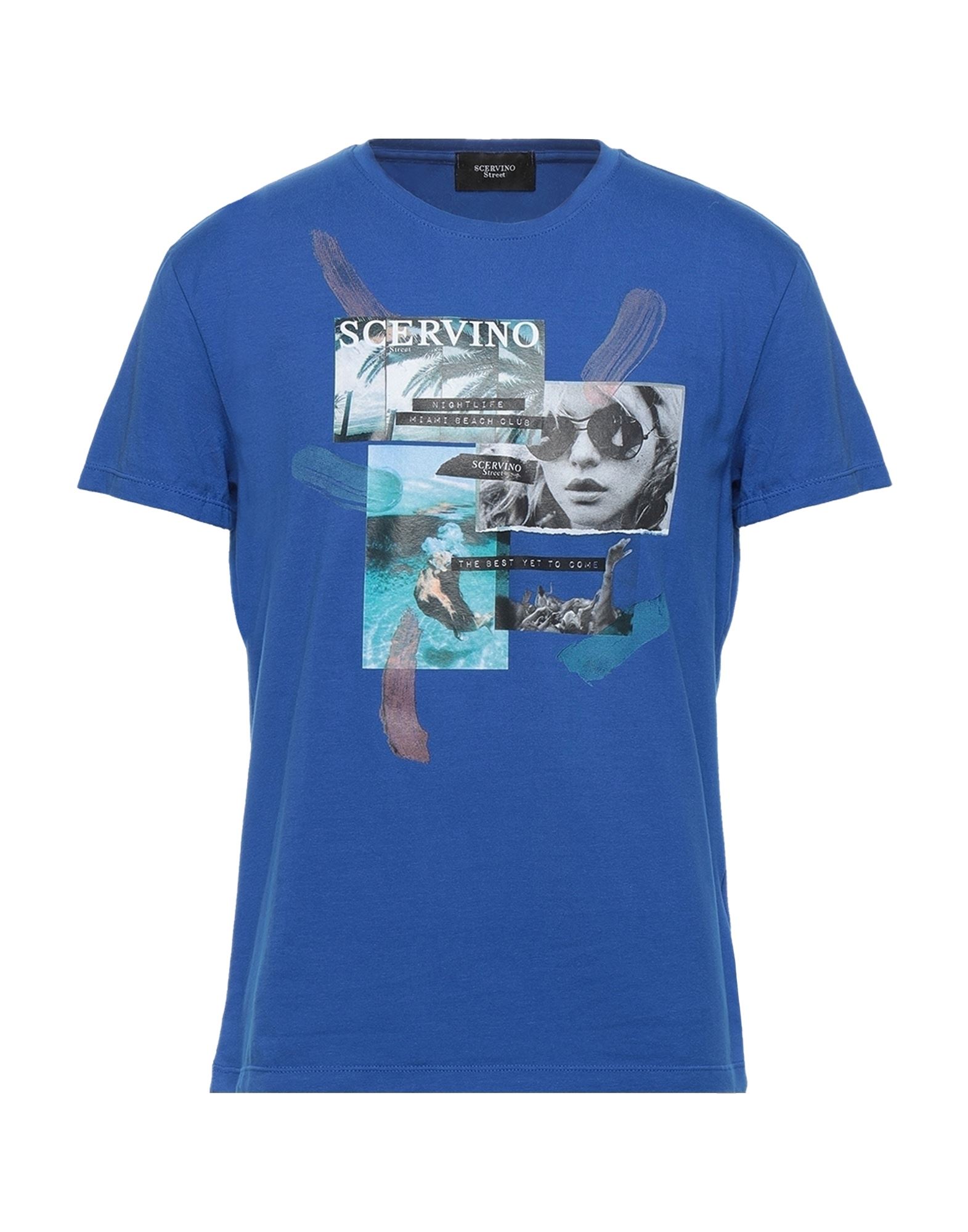 Scervino T-shirts In Bright Blue