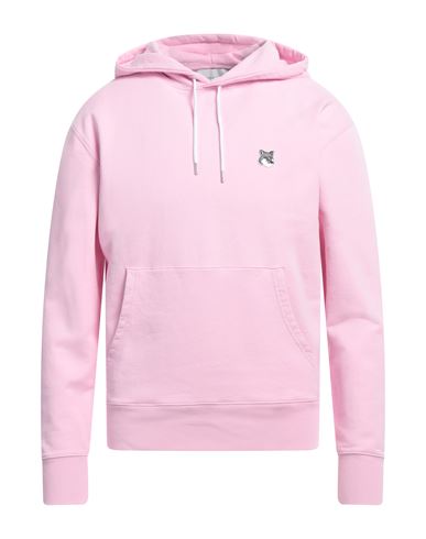 Shop Maison Kitsuné Man Sweatshirt Pink Size L Cotton