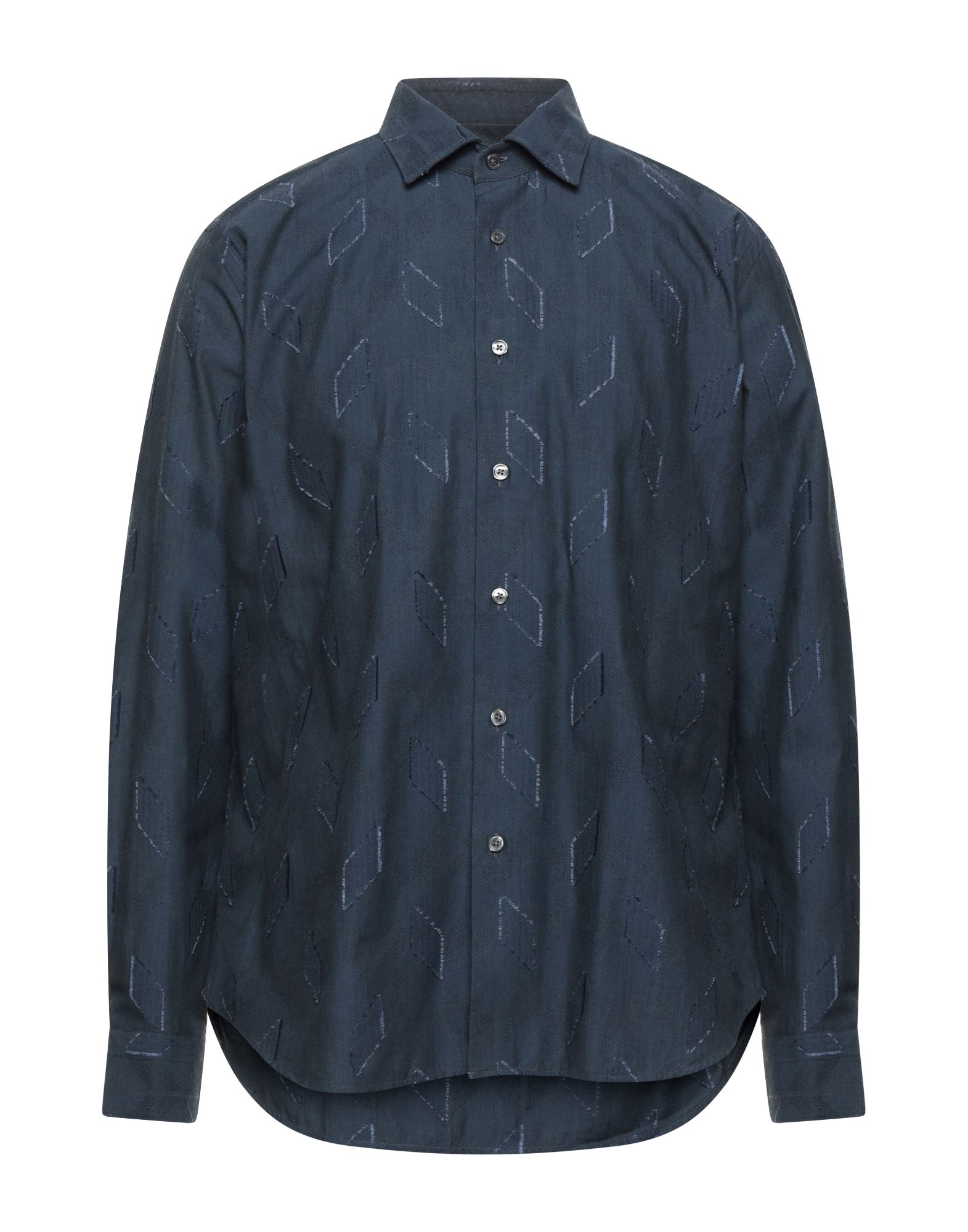 Shop Robert Friedman Man Shirt Midnight Blue Size 15 ¾ Cotton, Modal, Acrylic