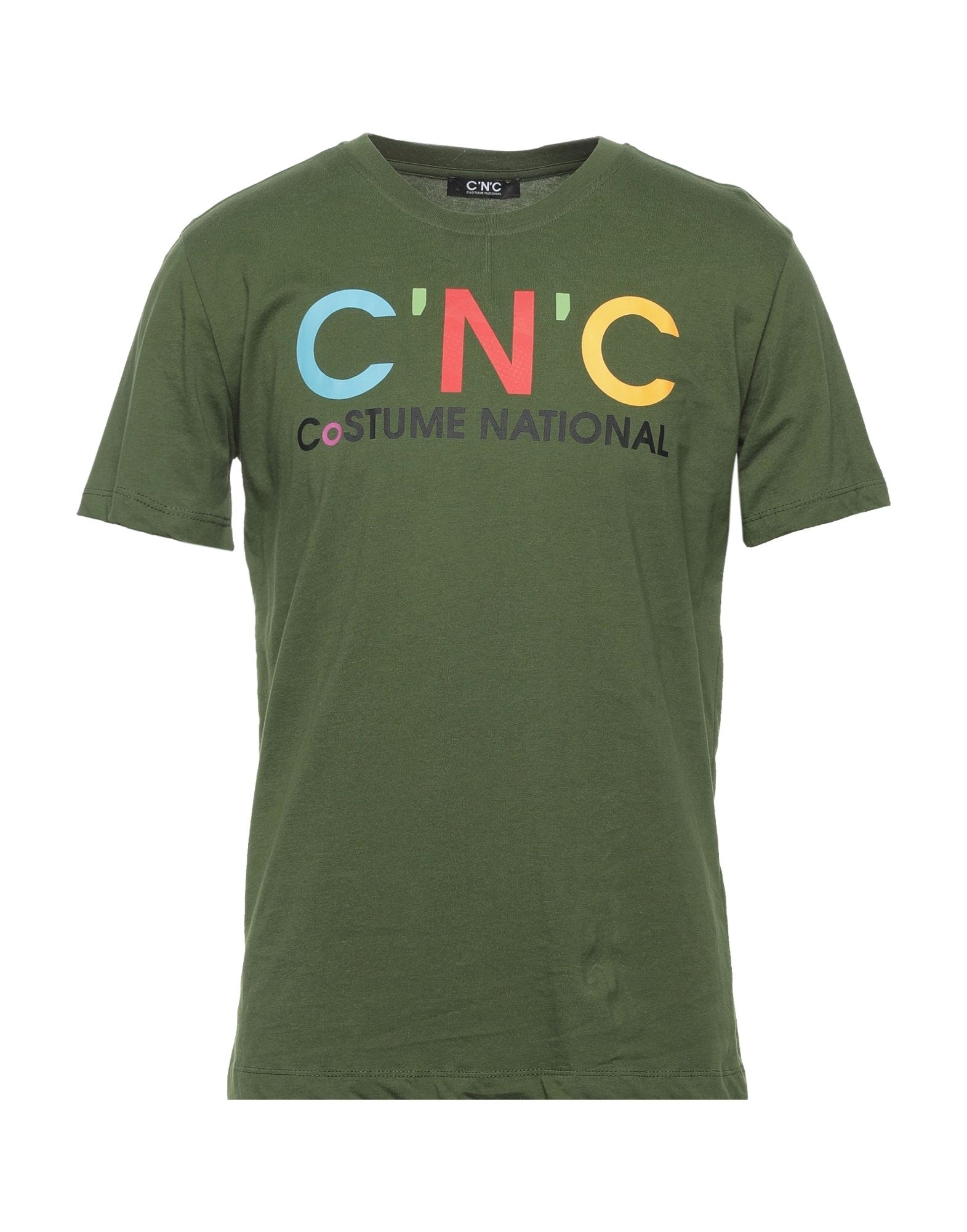C'N'C' COSTUME NATIONAL C'N'C' COSTUME NATIONAL MAN T-SHIRT MILITARY GREEN SIZE M COTTON